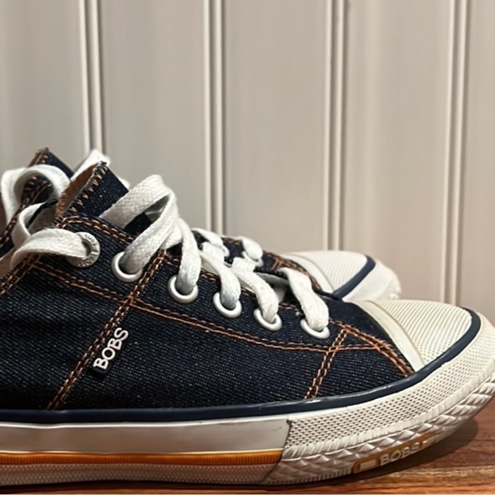 BOBS From Sketchers Blue Canvas Denim Shoes-Like New